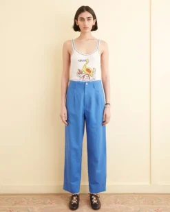 Women BODE Linen Murray Trousers