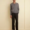 Men BODE Linen Suiting Trousers - Black