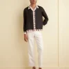 Men BODE Linen Suiting Trousers - Ivory