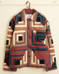Men BODE Log Cabin Quilted Workwear Jacket