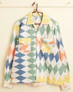 Men BODE Lonestar Patchwork Long Sleeve Shirt