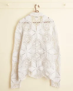 Men BODE Marble Star Long Sleeve Shirt - L