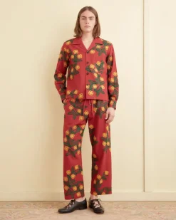 Men BODE Marigold Wreath Long Sleeve Shirt