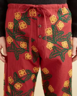 Men BODE Marigold Wreath Pajama Pants