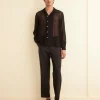 Men BODE Meandering Lace Long Sleeve Shirt