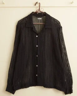 Men BODE Meandering Lace Long Sleeve Shirt
