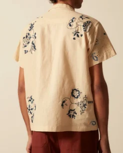 Men BODE Mended Floral Short Sleeve Shirt