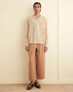 Men BODE Mesh Lilium Long Sleeve Shirt