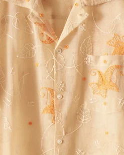 Men BODE Mesh Lilium Short Sleeve Shirt