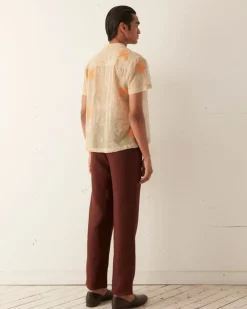 Men BODE Mesh Lilium Short Sleeve Shirt