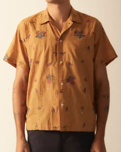 Men BODE Micro Bird Short Sleeve Shirt
