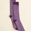 Men BODE Micro Check Socks - Purple