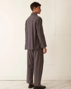 Men BODE Midnight Grid Pajama Shirt