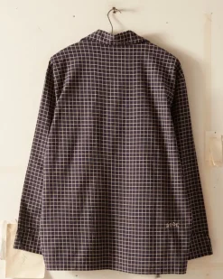 Men BODE Midnight Grid Pajama Shirt