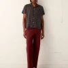 Men BODE Midnight Grid Short Sleeve Shirt