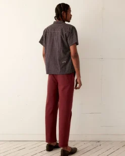 Men BODE Midnight Grid Short Sleeve Shirt