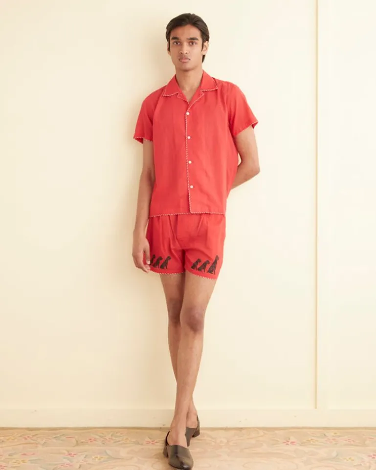 Men BODE Monday Short Sleeve Shirt