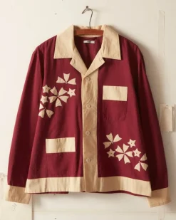 Men BODE Moonflower Applique Long Sleeve Shirt