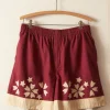 Men BODE Moonflower Applique Shorts