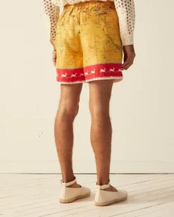 Men BODE Morocco Map Shorts