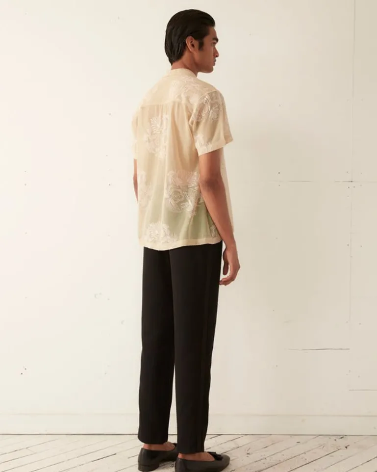 Men BODE Moth Veil Short Sleeve Shirt