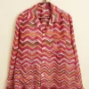 Men BODE Mothra Zig-Zag Long Sleeve Shirt