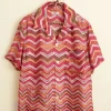 Men BODE Mothra Zig-Zag Short Sleeve Shirt