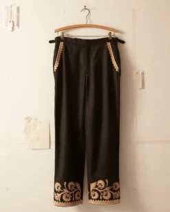 Men BODE Myrtle Flower Trousers