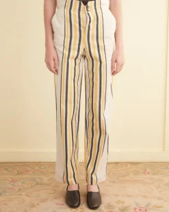Women BODE Namesake Stripe Shakey Trousers