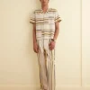 Men BODE Namesake Stripe Short Sleeve Shirt