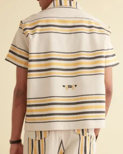 Men BODE Namesake Stripe Short Sleeve Shirt
