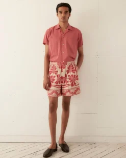 Men BODE Nouveau Monstera Shorts