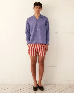 Men BODE One-Of-A-Kind Damask Long Sleeve Shirt