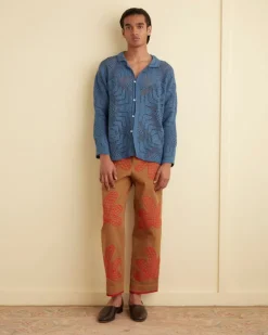 Men BODE Overdye Crochet Shirt