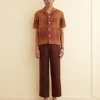 Men BODE Overdyed Tablecloth Shirt