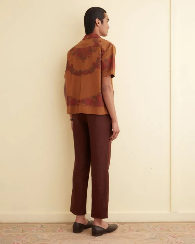 Men BODE Overdyed Tablecloth Shirt