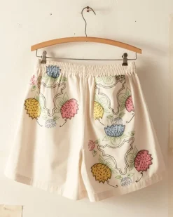 Men BODE Patchwork Lotus Shorts