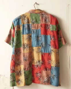 Men BODE Patchwork Tumbleweed Short Sleeve Shirt
