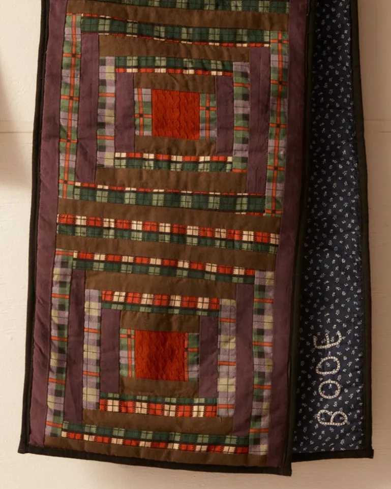 Men BODE Plaid Log Cabin Scarf