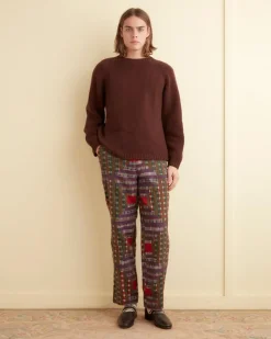 Men BODE Plaid Log Cabin Trousers