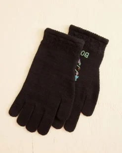 Men BODE Pointelle Gloves - Black
