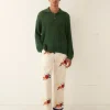 Men BODE Pointelle Polo Long Sleeve