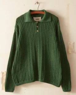 Men BODE Pointelle Polo Long Sleeve