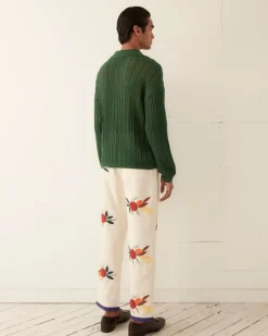 Men BODE Pointelle Polo Long Sleeve