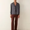 Men BODE Polka Dot Micro Tie Long Sleeve Shirt