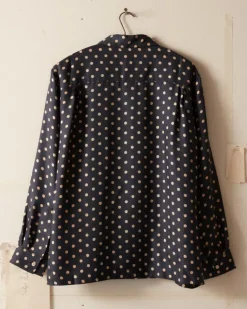 Men BODE Polka Dot Micro Tie Long Sleeve Shirt
