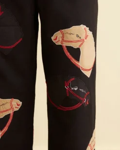 Men BODE Pony Applique Trousers