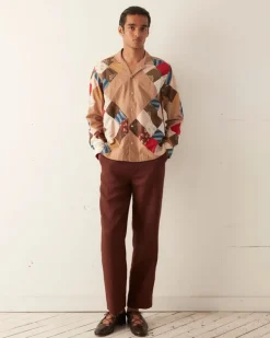 Men BODE Pony Calico Quilt Shirt