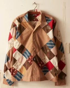 Men BODE Pony Calico Quilt Shirt