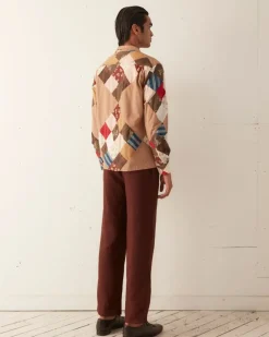 Men BODE Pony Calico Quilt Shirt